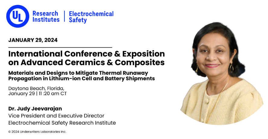 Electrochemical Safety Research Institute at the 48th International Conference & Exposition on Advanced Ceramics & Composites