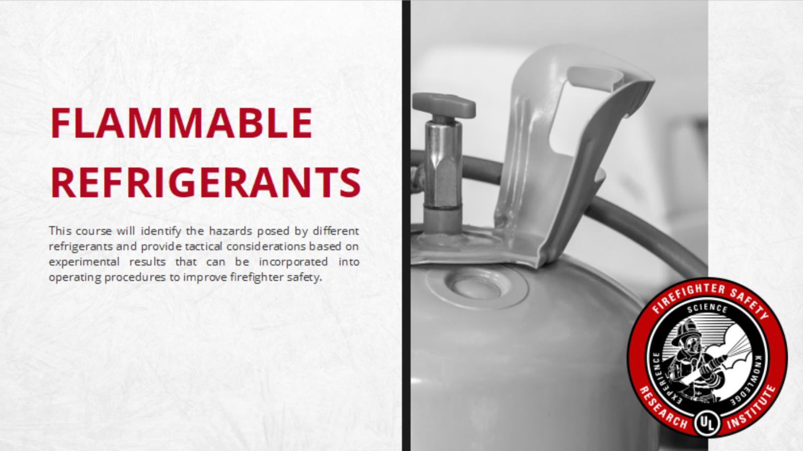 Firefighter Safety and Flammable Refrigerants” online training course