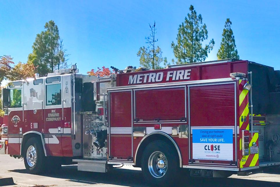 Sacramento City Fire Department Promotes Close Before You Doze