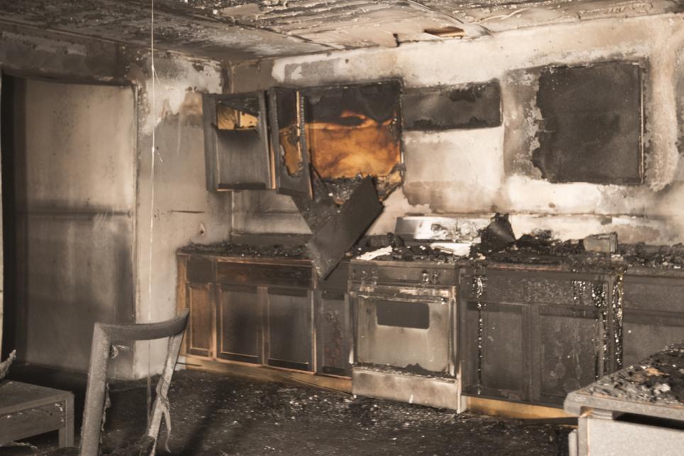kitchen after a fire
