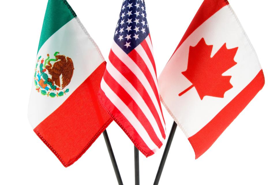 Flags of Mexico, Canada and the United States
