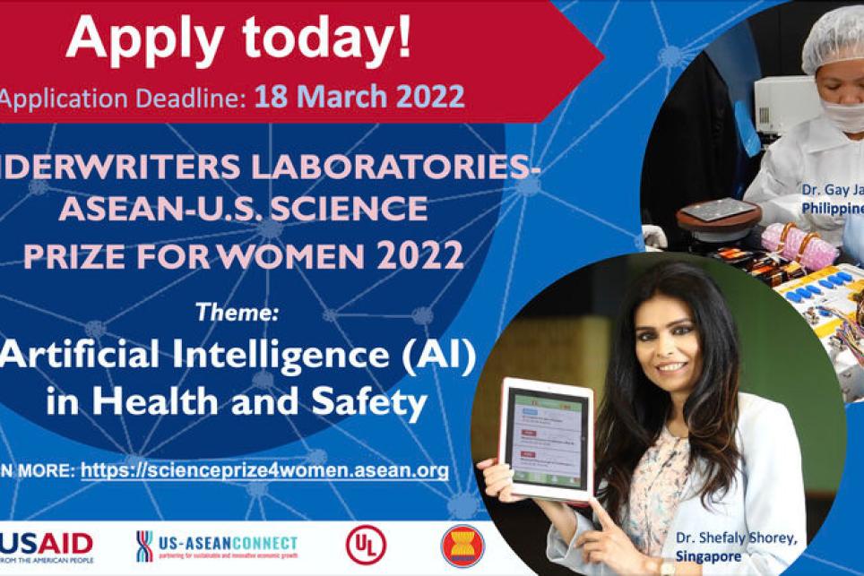 Apply by March 18 for the ASEAN Science Prize for Women