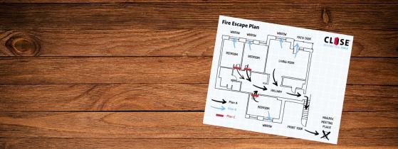 Fire escape plans like this help you and loved ones plan where to safely meet and get help in the event of a fire