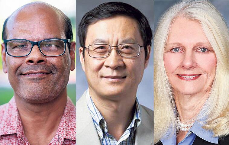 From left to right, image of Sumeet Saksena, Jim Zhang, Dr. Marilyn Black.