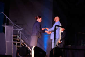 UL organizations present the Safety Science Award to Prenosis during the Chicago Innovation Awards.