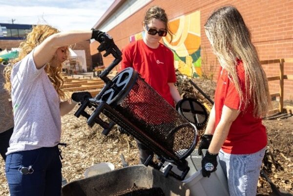 ULRI and UL Solutions employees restore gardens at Evanston Grows.